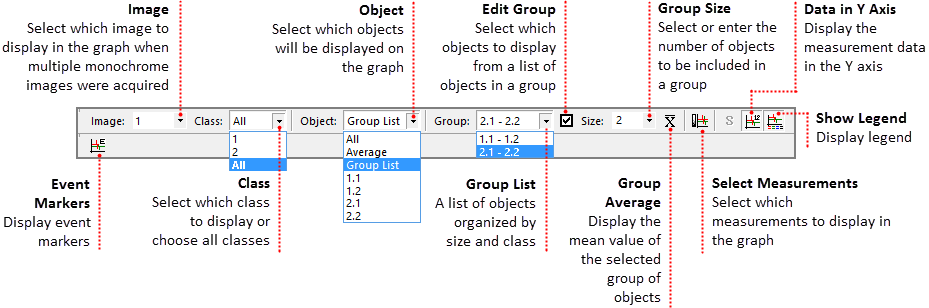 Object Summary Graphs Toolbar